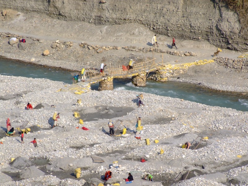 Nepal river mining