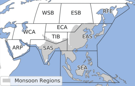 Monsoon Regions in Asia