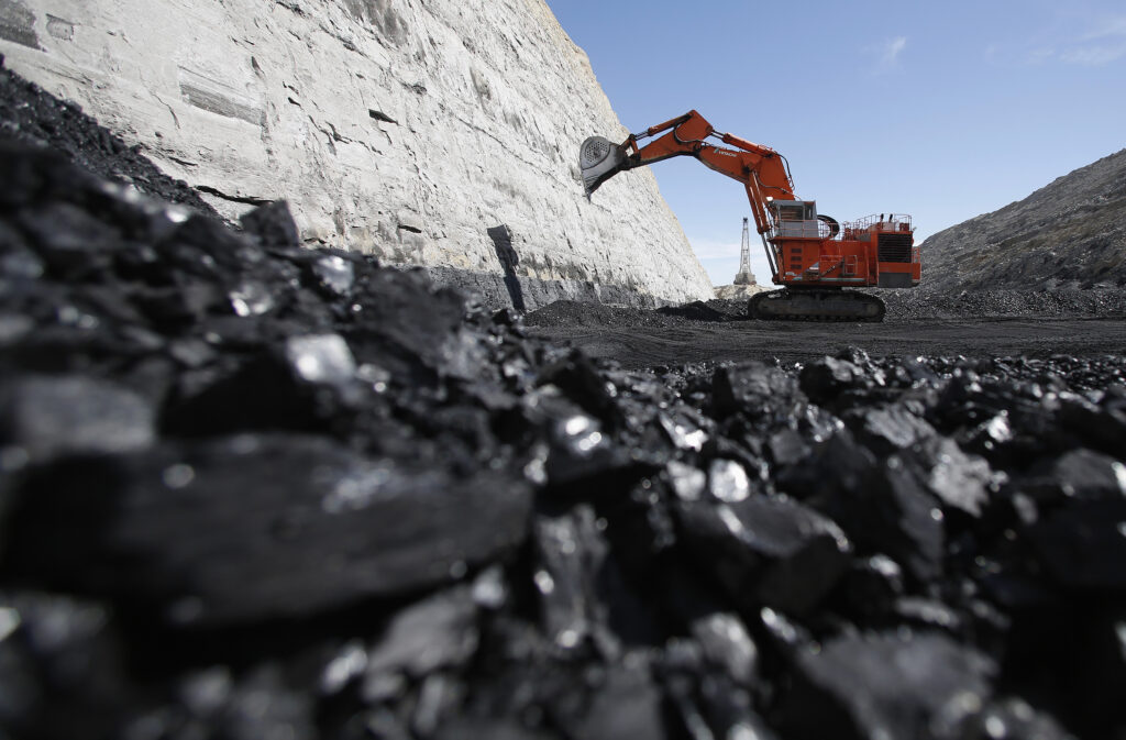 Coal is excavated at the Jim Bridger Mine outside Point of the Rocks, Wyoming